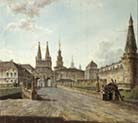 resurrection gate and neglinny bridge from tverskaya street by Fyodor Yakovlevich Alekseyev